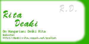 rita deaki business card