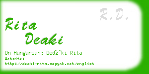 rita deaki business card